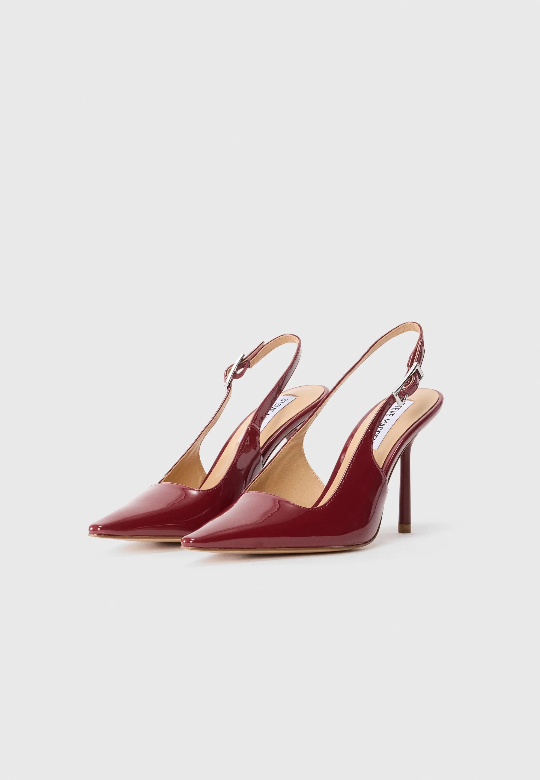 Steve Madden Patent Leather Pointed Toe Slingback Pump in Wine