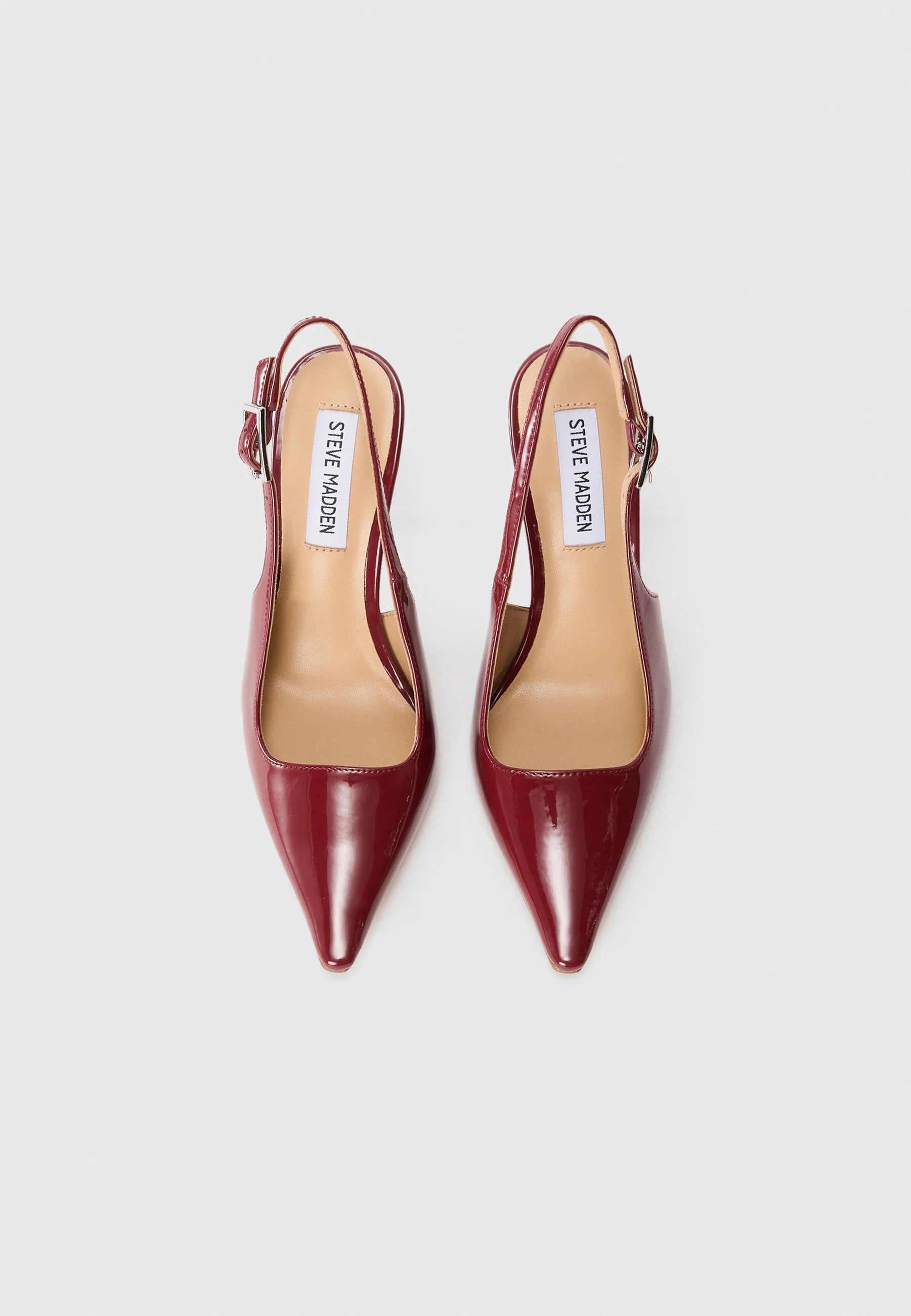 Steve Madden Patent Leather Pointed Toe Slingback Pump in Wine