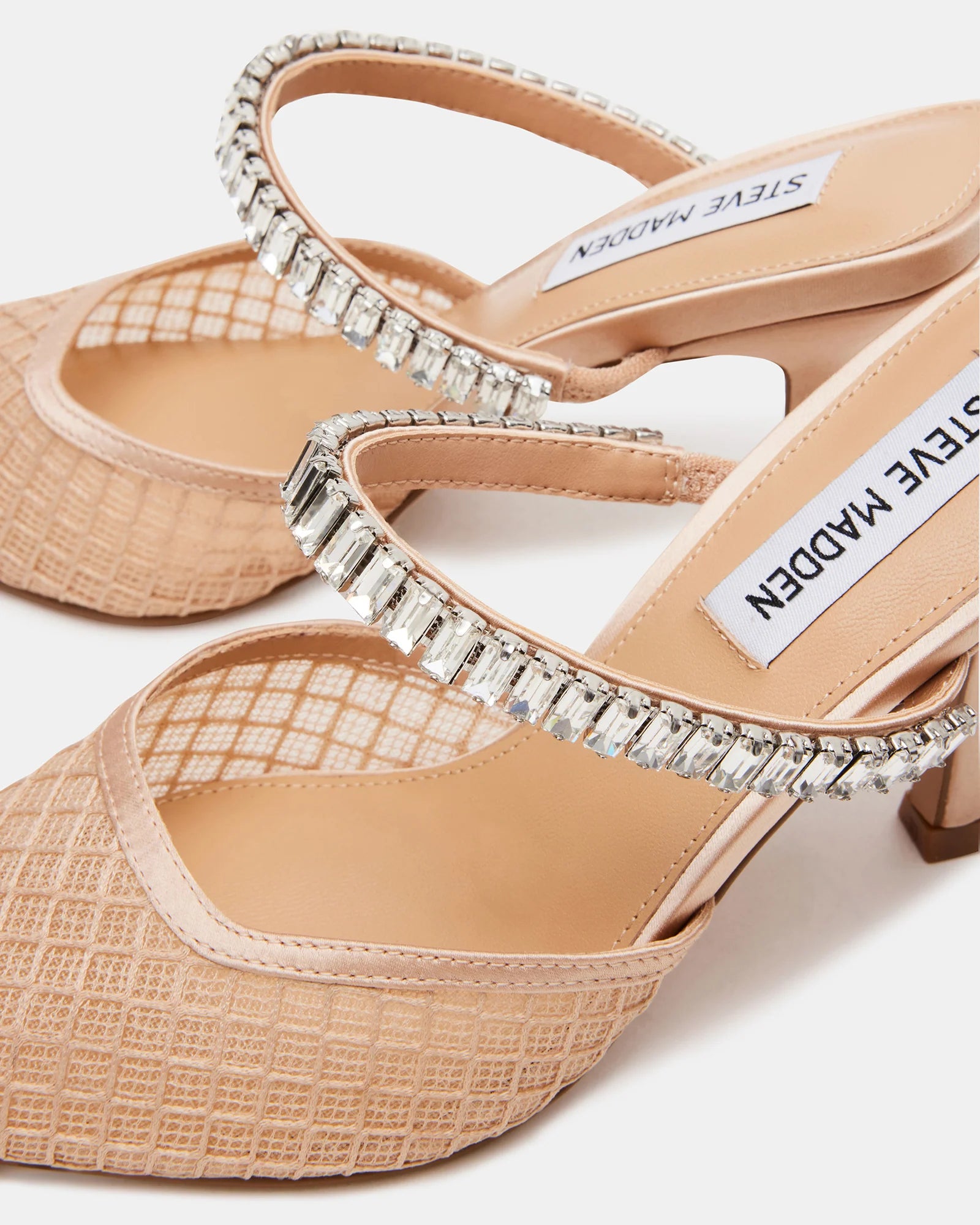 Steve Madden Pointed Toe Mesh Mule in Blush