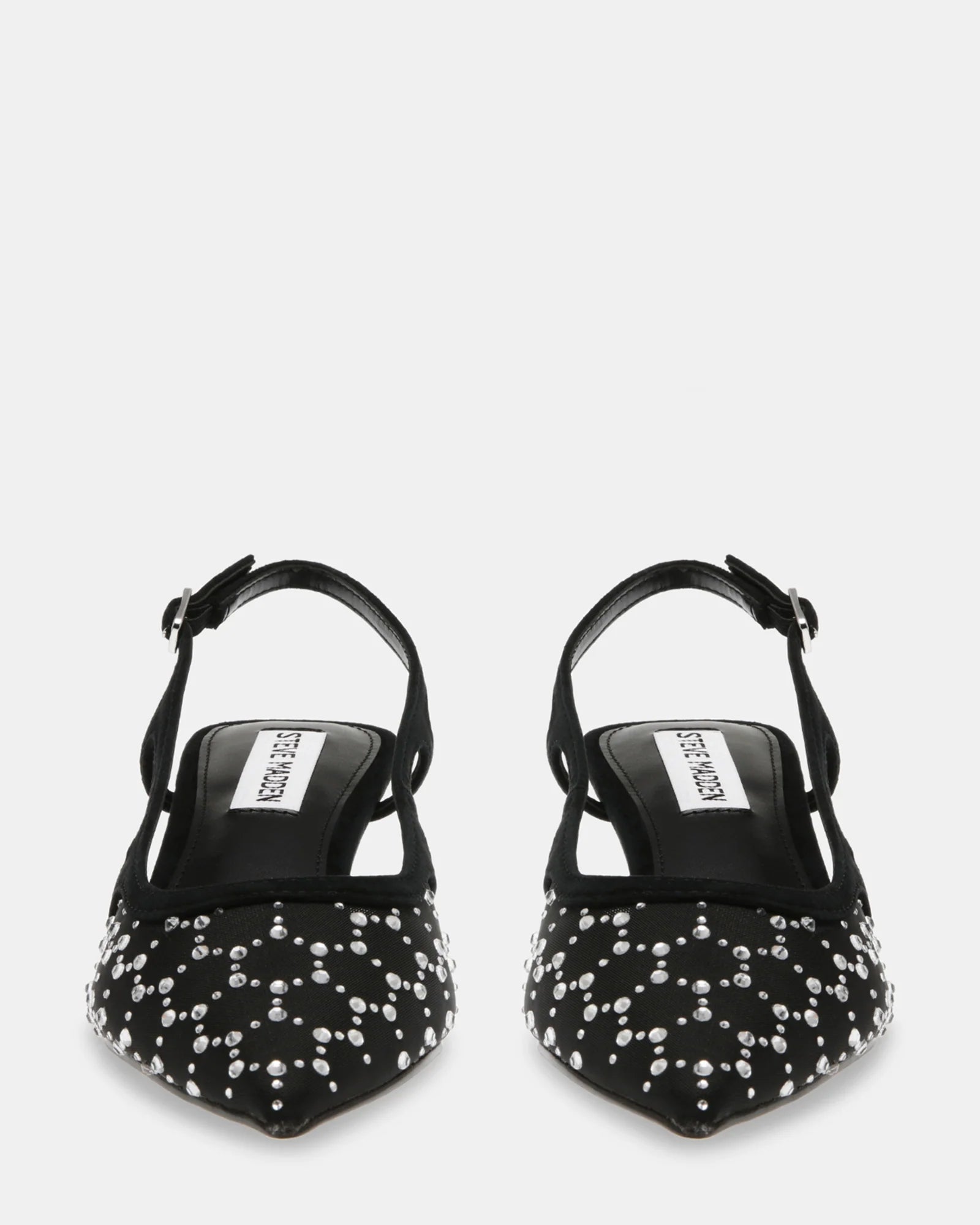 Steve Madden Studded Slingback Kitten Heel in Black