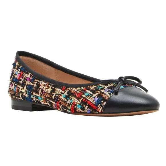 Steve Madden Toe Cap Ballerina in Black