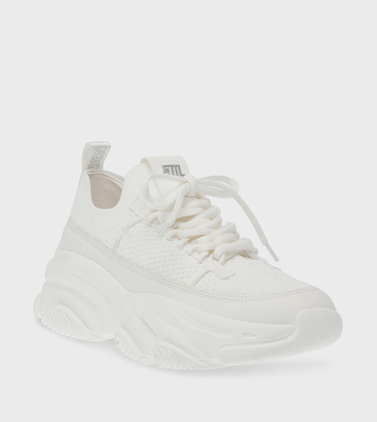 Steve madden Elastic Pull Tab Sneakers in White