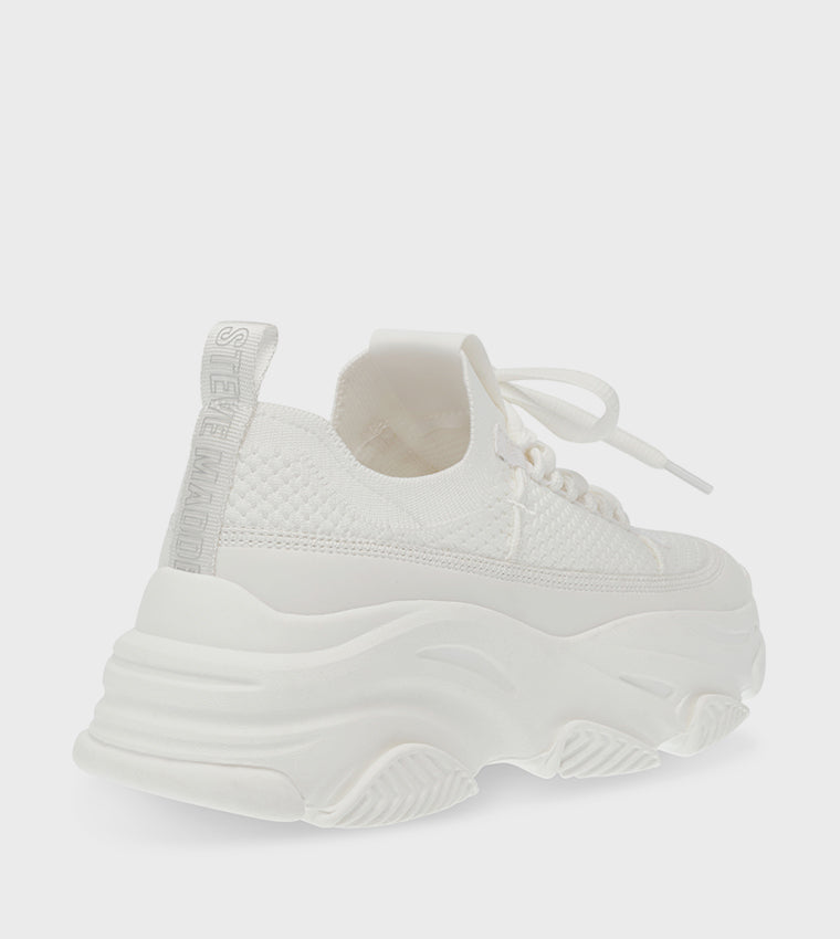 Steve madden Elastic Pull Tab Sneakers in White