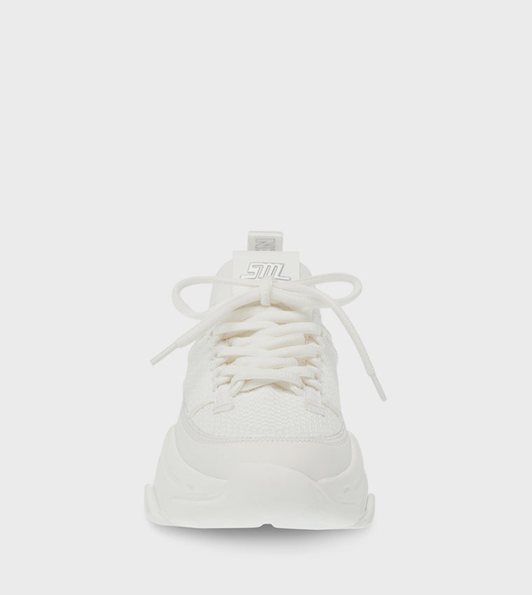 Steve madden Elastic Pull Tab Sneakers in White