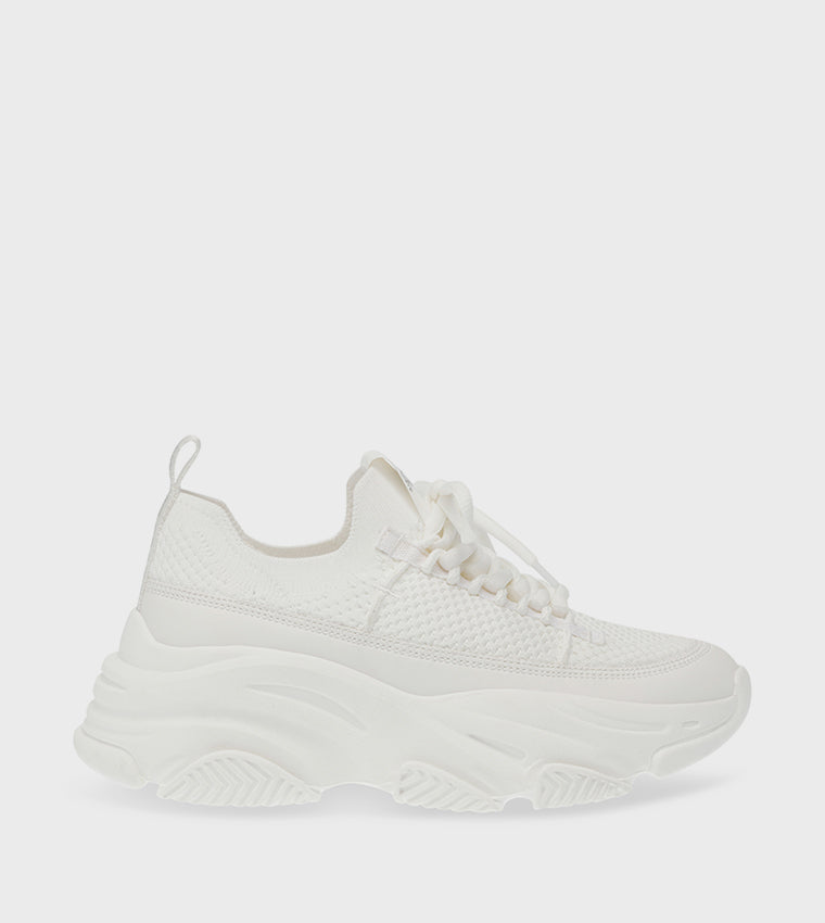 Steve madden Elastic Pull Tab Sneakers in White