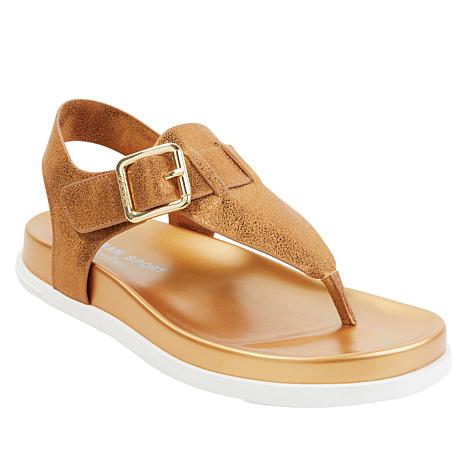 URBAN SPORTS BY J SLIDE RUST TOE THONG BUCKLE SANDAL
