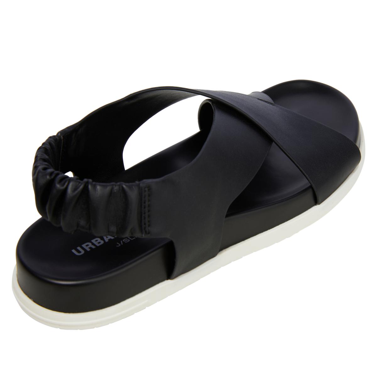 URBAN SPORTS BY J SLIDE BRONZE CROSS STRAP SLINGBACK SANDAL