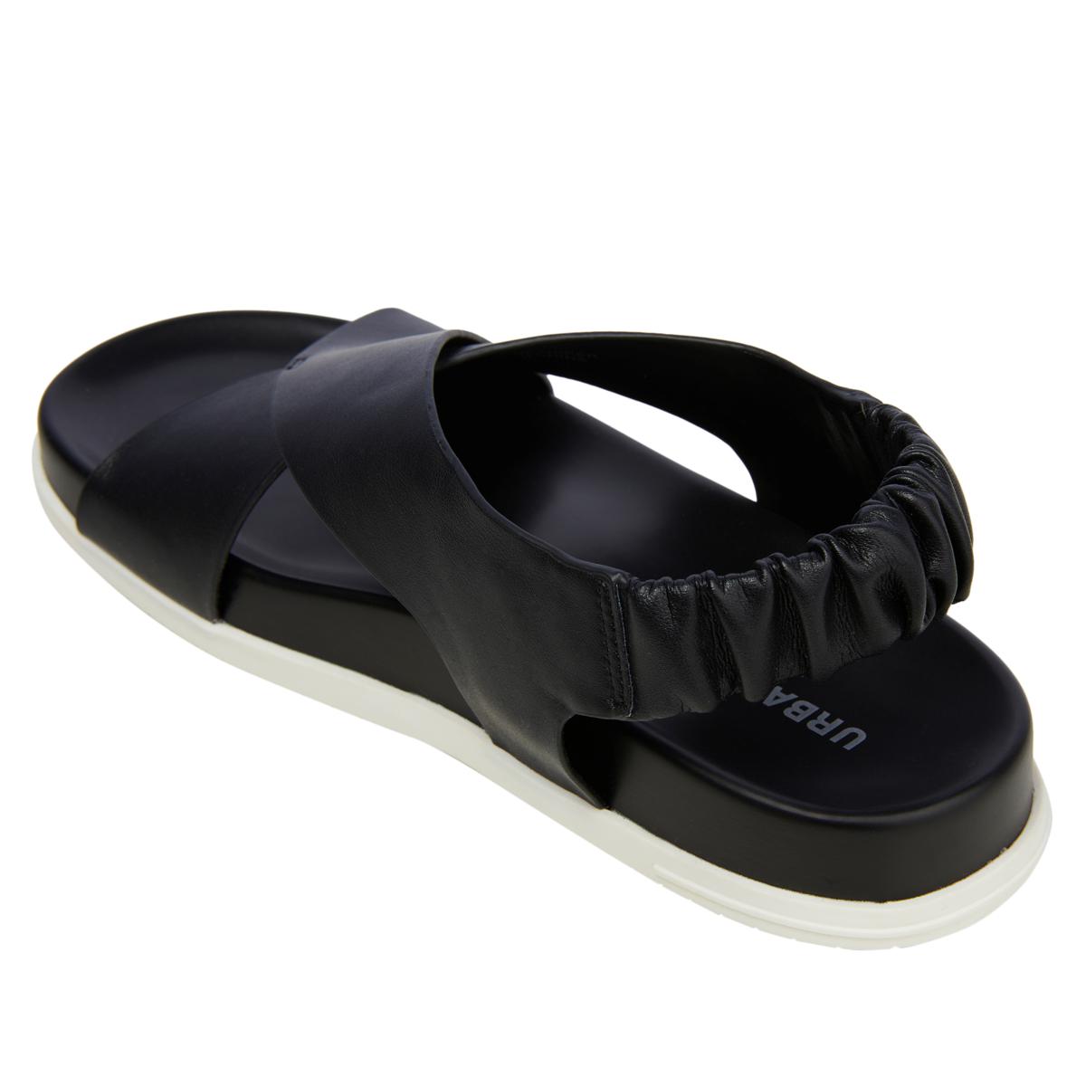 URBAN SPORTS BY J SLIDE BRONZE CROSS STRAP SLINGBACK SANDAL