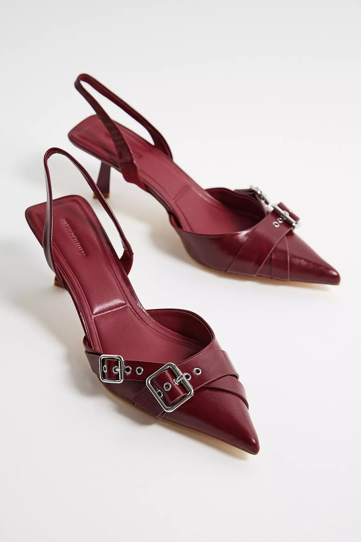 Urban Outfitters Pointed Toe Slingback Pump in Red