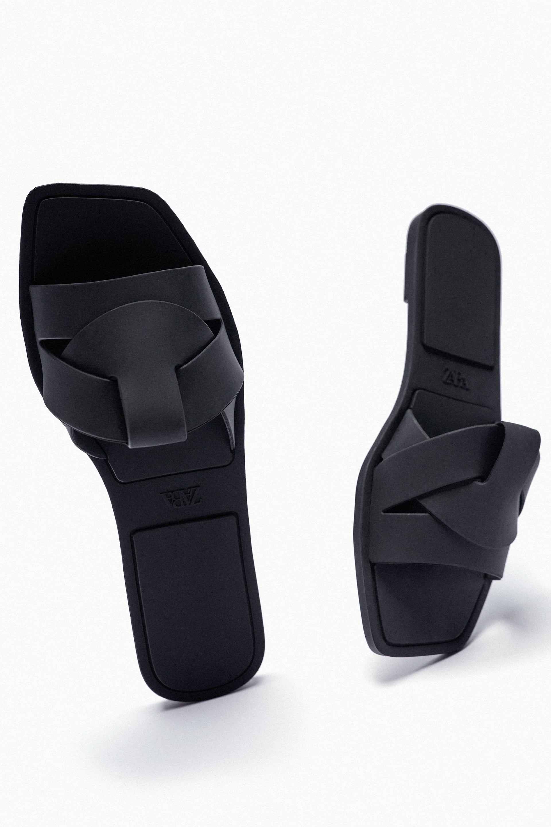 ZARA BLACK JELLY SLIDE SANDAL