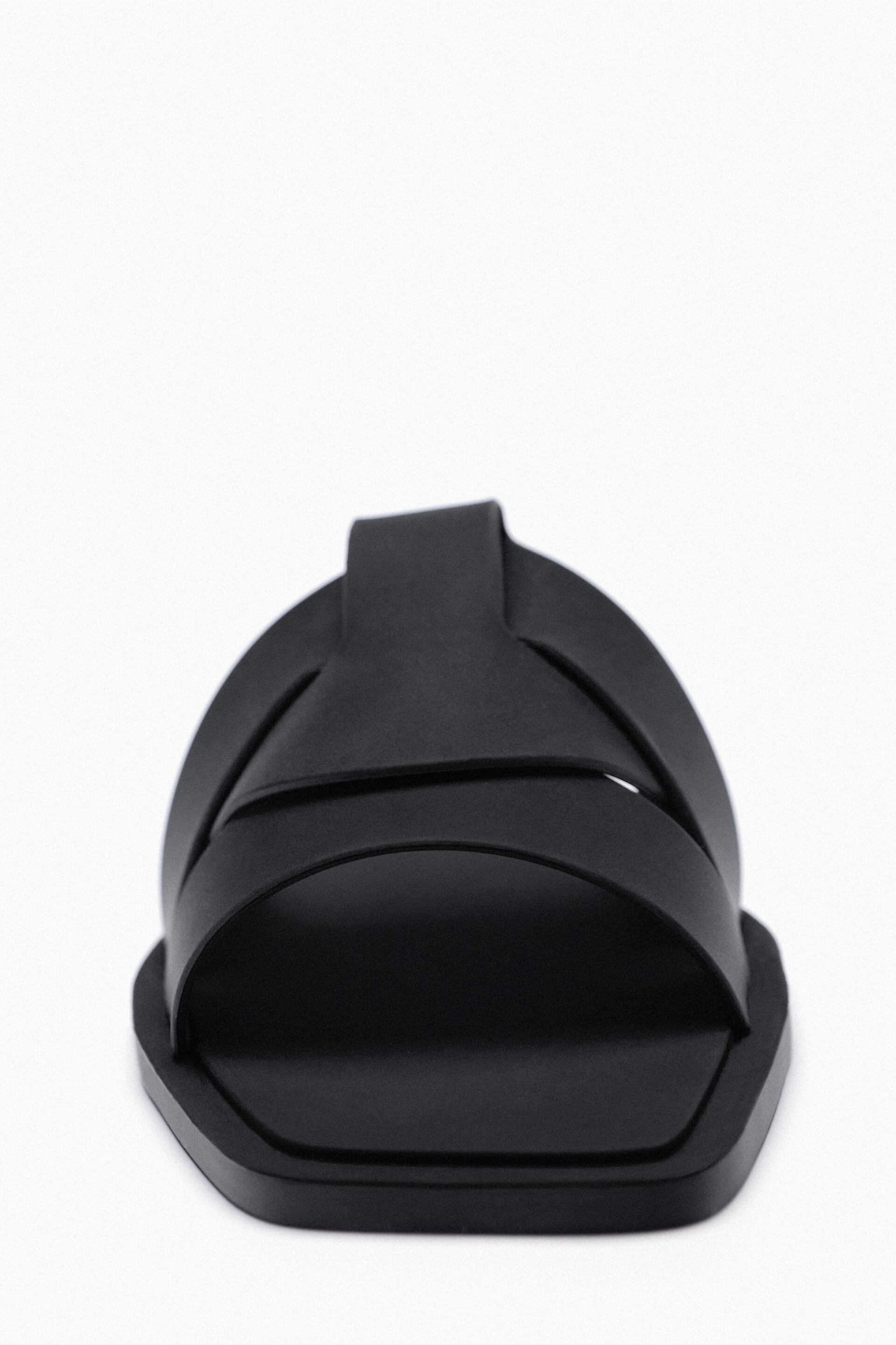 ZARA BLACK JELLY SLIDE SANDAL