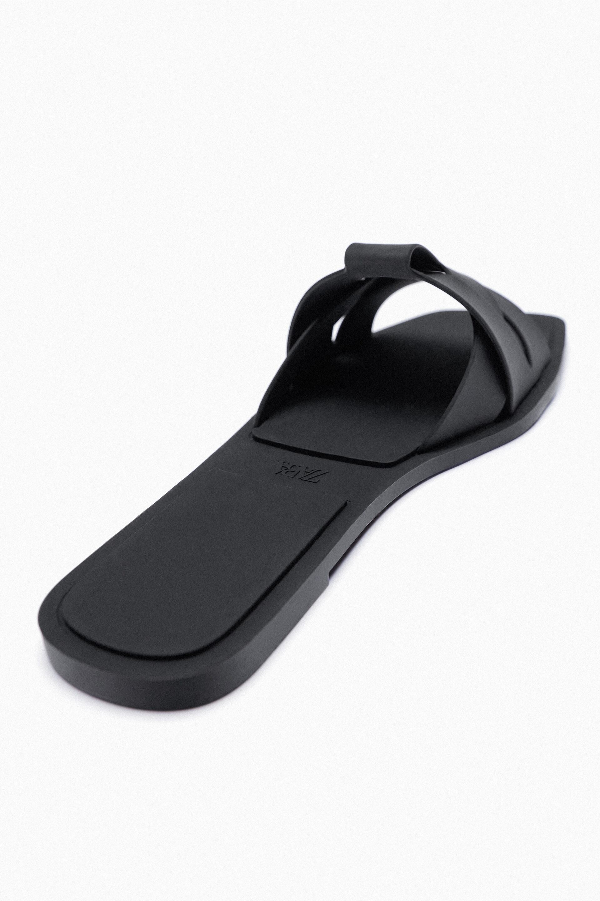 ZARA BLACK JELLY SLIDE SANDAL