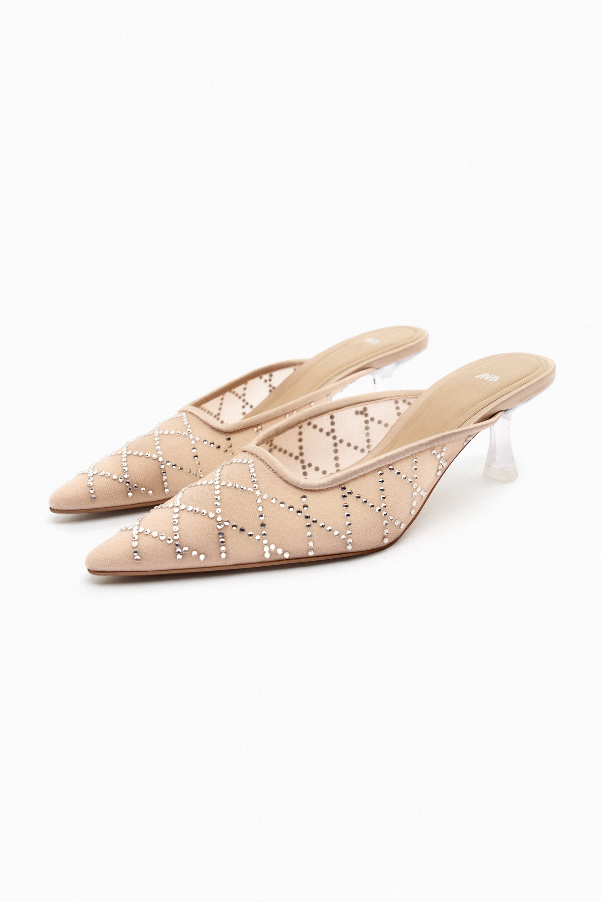 Nude discount pointed mules