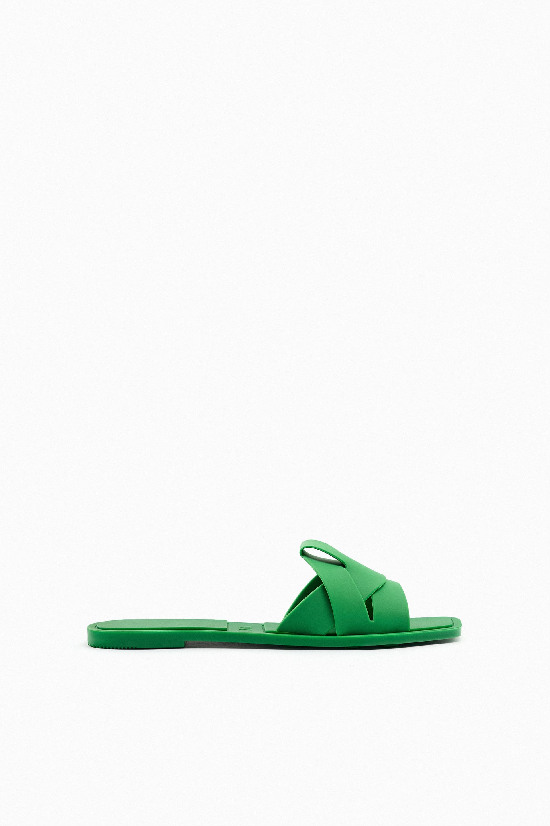 ZARA GREEN JELLY SLIDE SANDAL