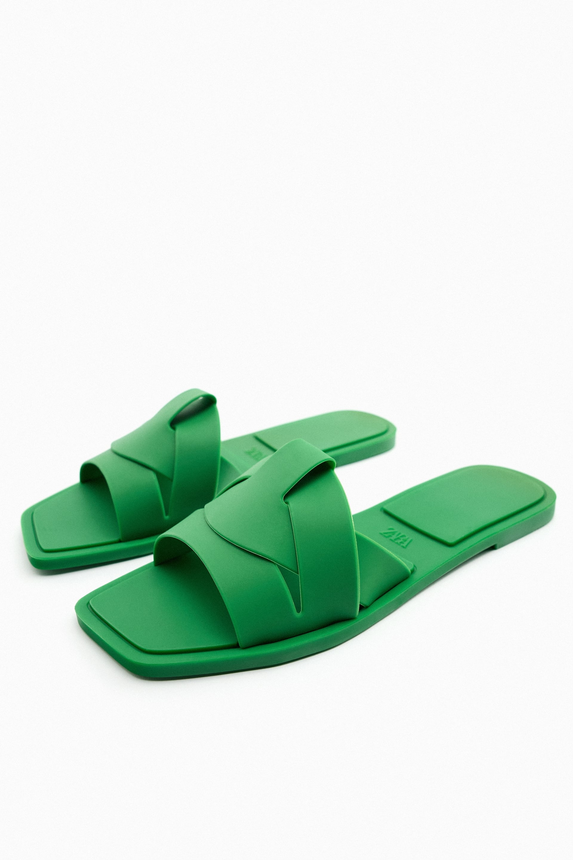 ZARA GREEN JELLY SLIDE SANDAL