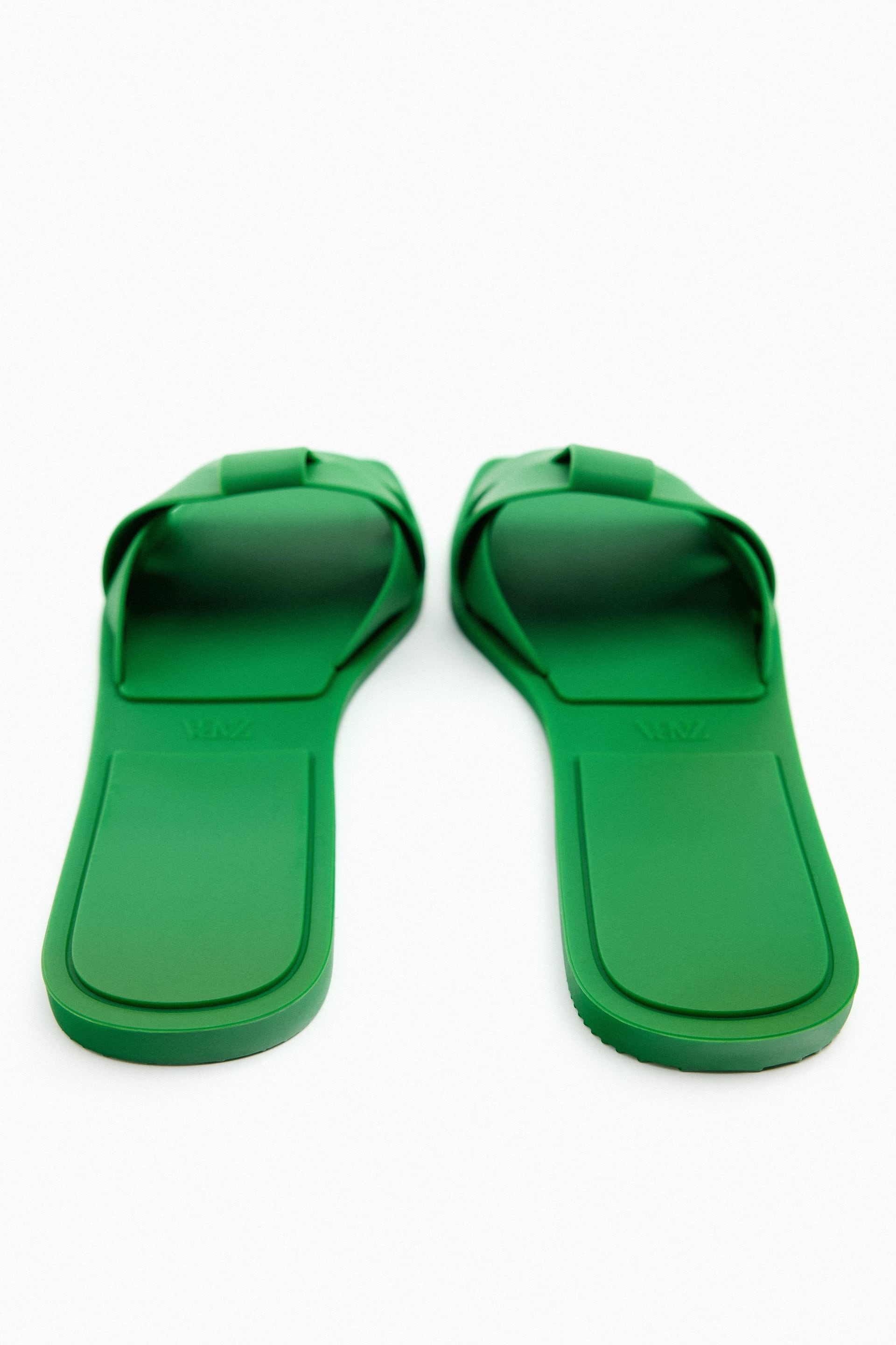 ZARA GREEN JELLY SLIDE SANDAL
