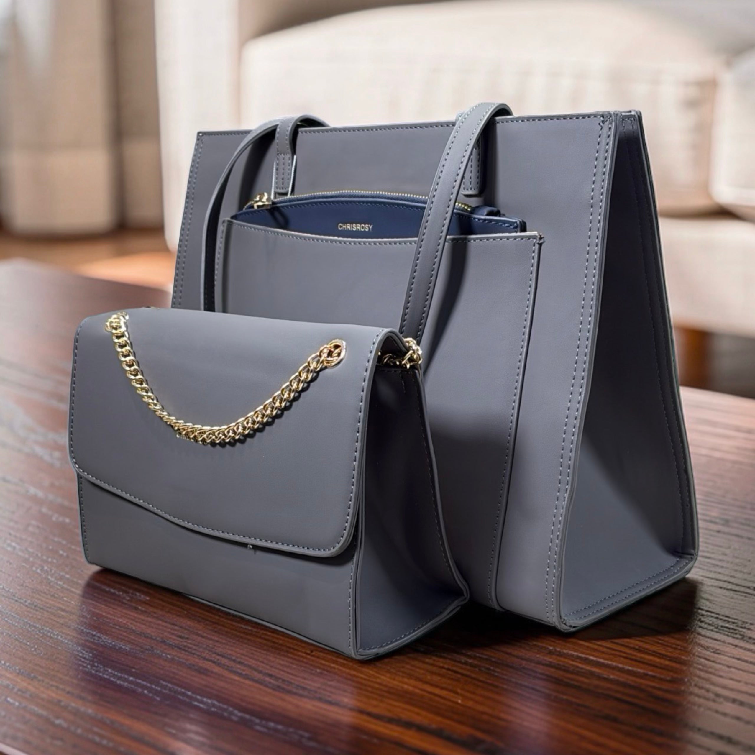 Chrisrosy 3-in-1 Shoulder Bag in Grey
