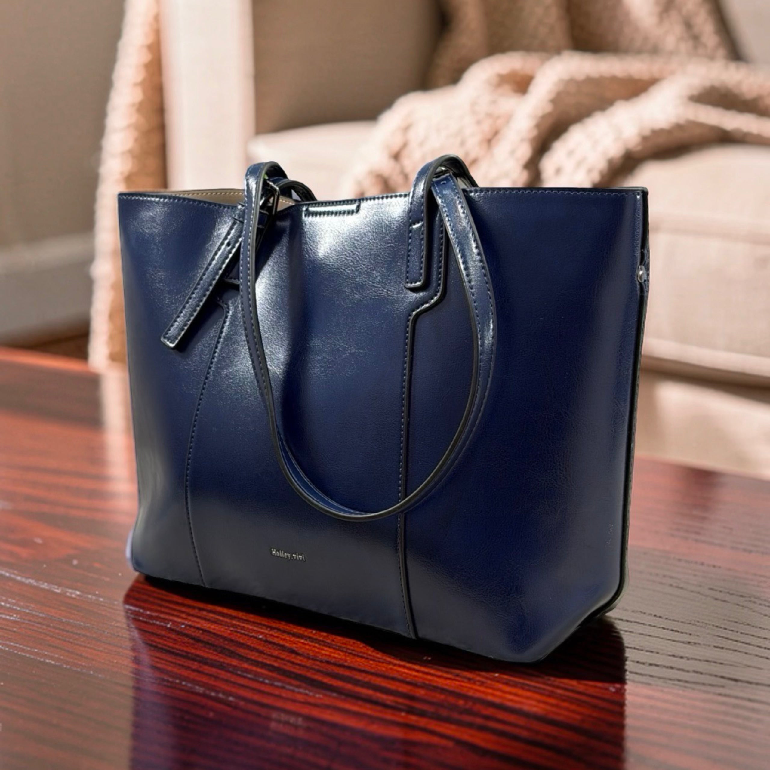 Holley Vivi Large Shoulder Bag in Navy