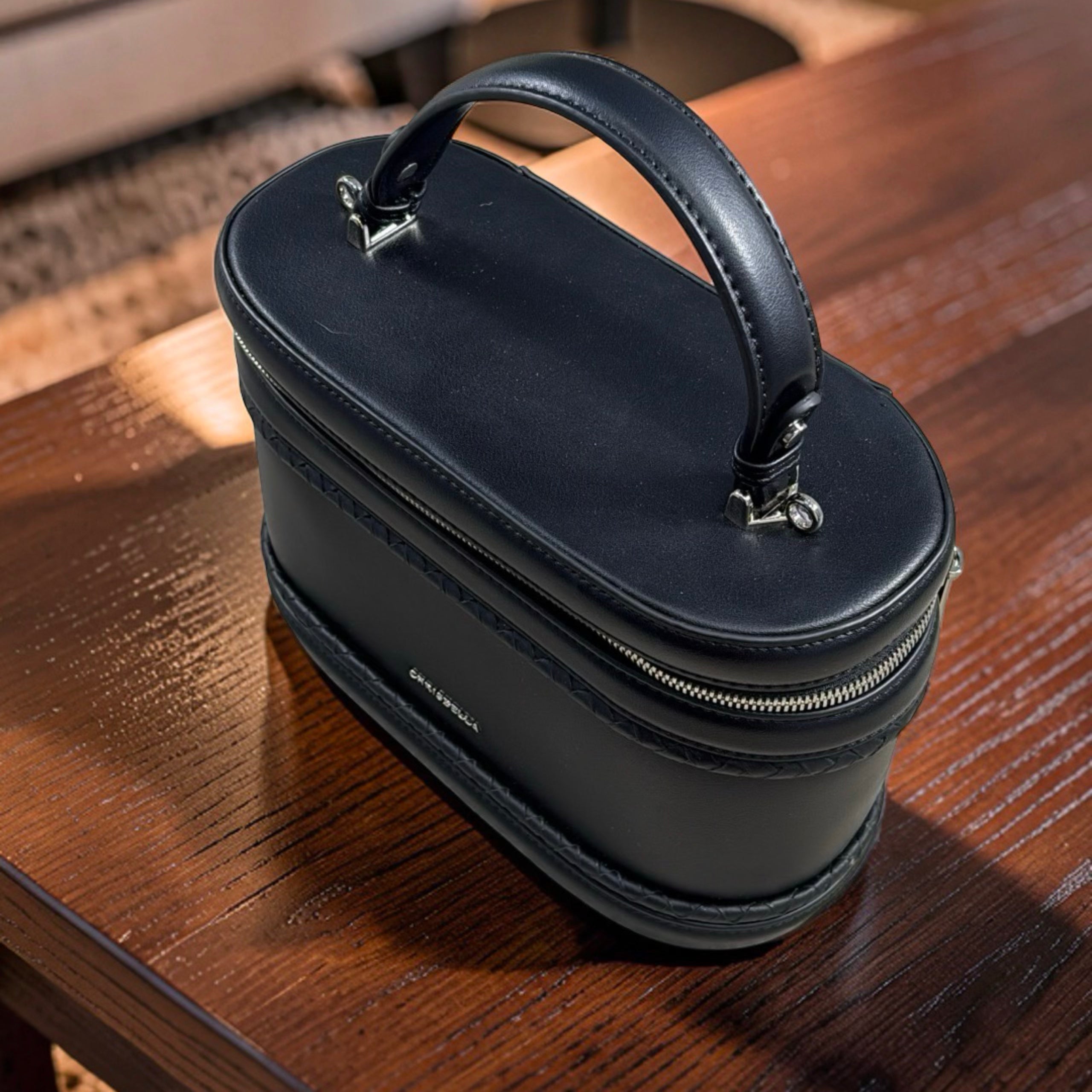 Chrisbella Top-Handle Bag with Tappings in Black
