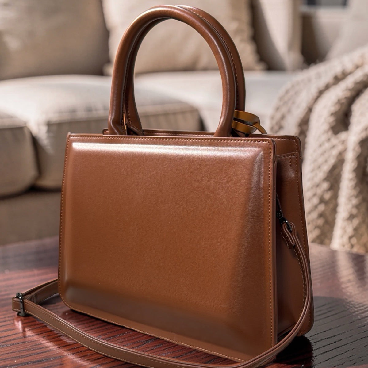 Bagco Medium Structured Bag in Brown