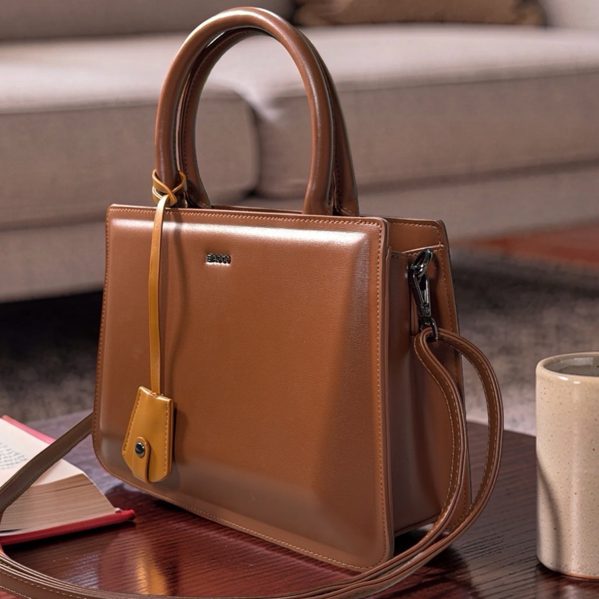 Bagco Medium Structured Bag in Brown