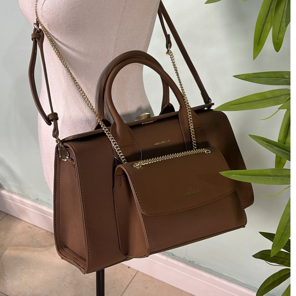 Chrisbella Landscape 2-1-in Bag in Mud