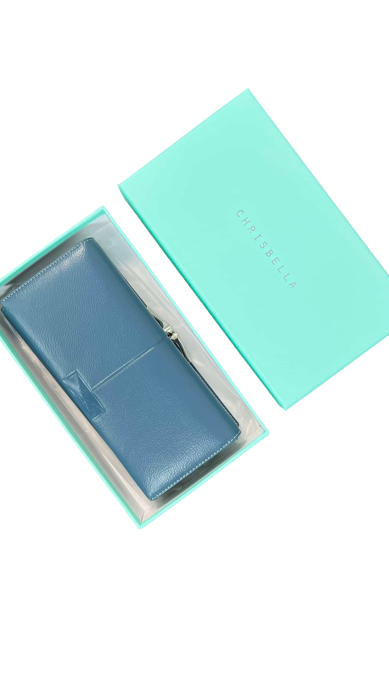 CHRISBELLA BLUE MAGNETIC FLAP WALLET