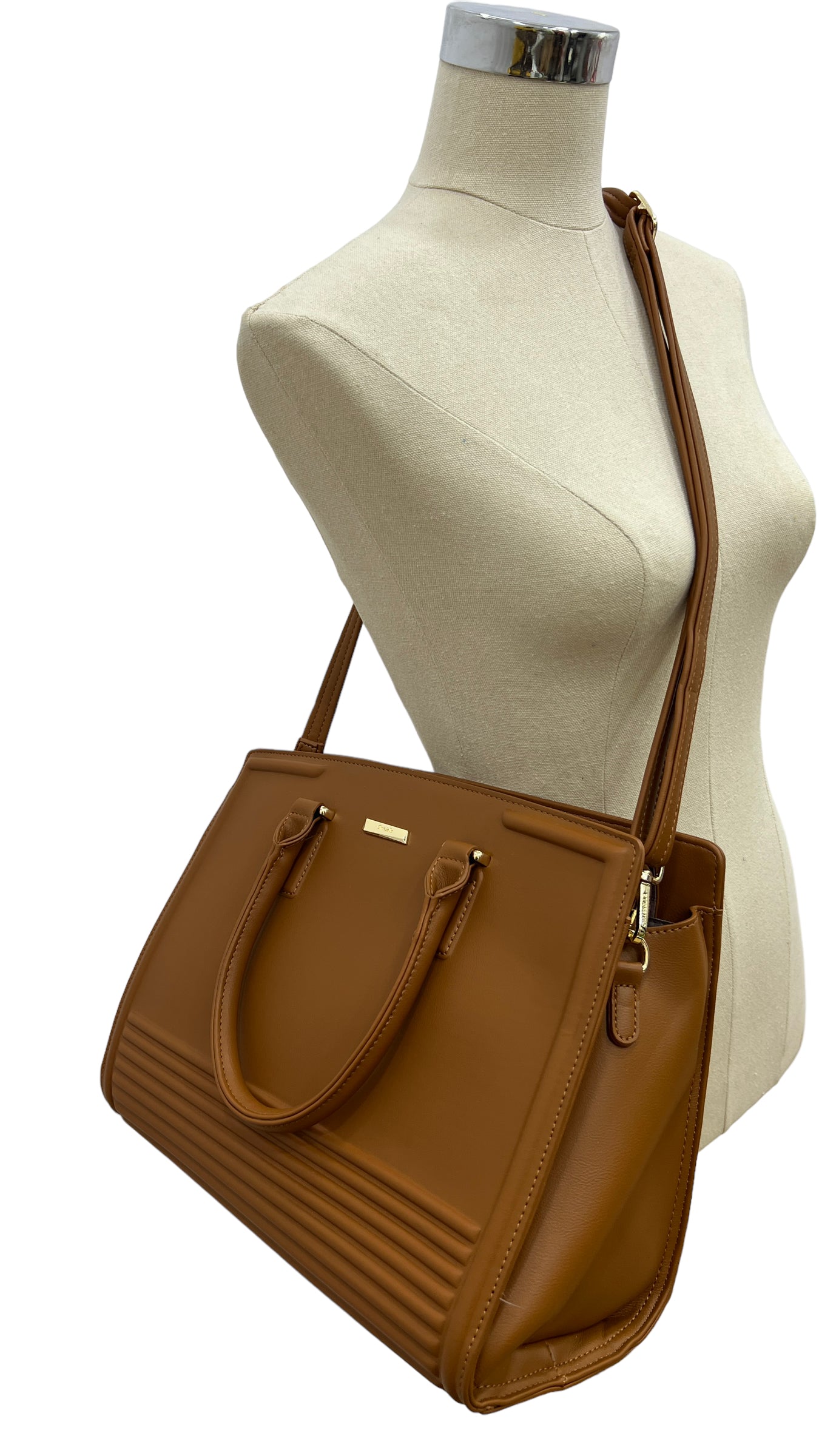 CHRISBELLA TAN LARGE DOUBLE HANDLE STRUCTURED BAG