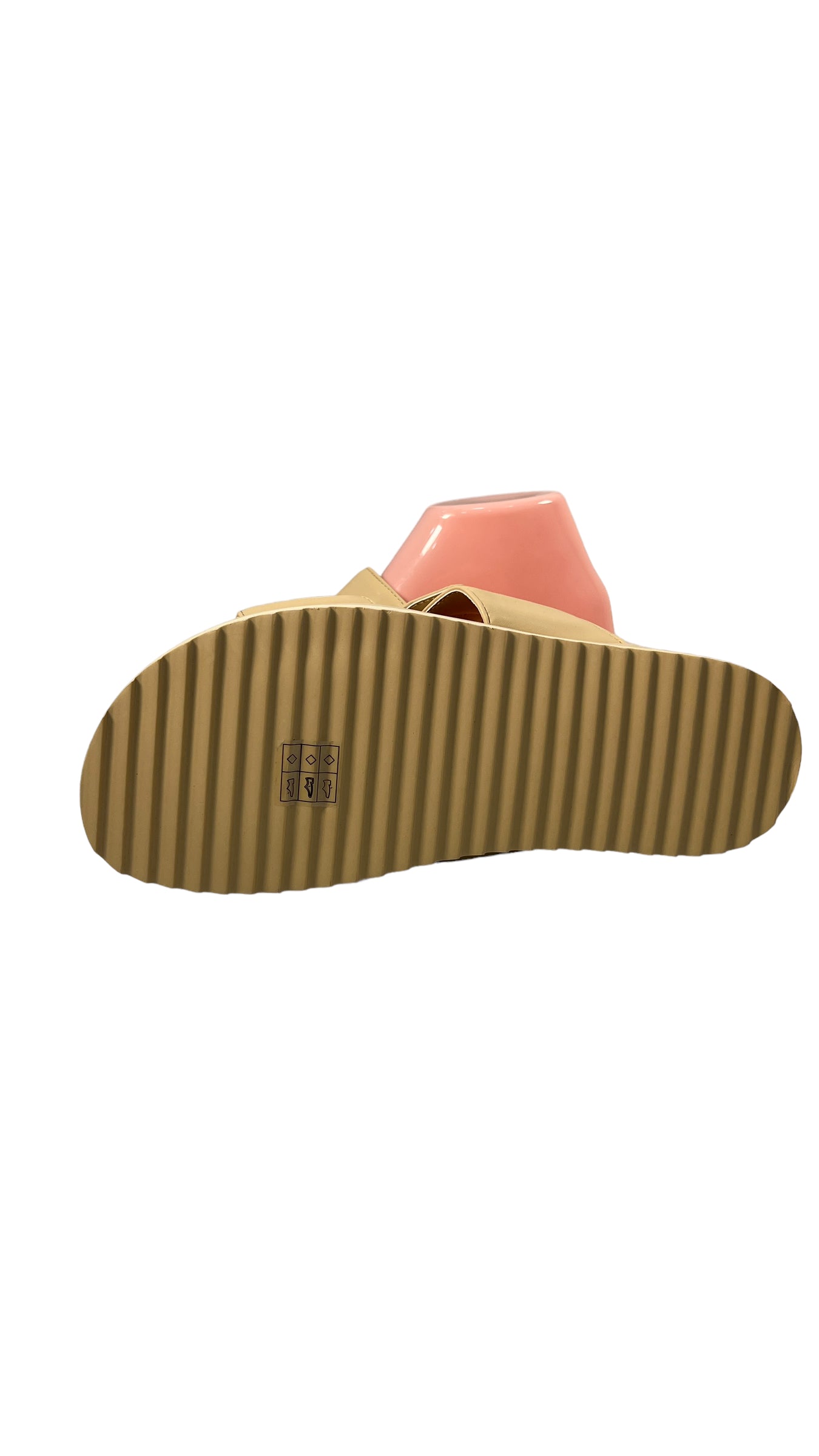 MY ROMIKA. MY CHOICE ECRU VELCRO SLIDE