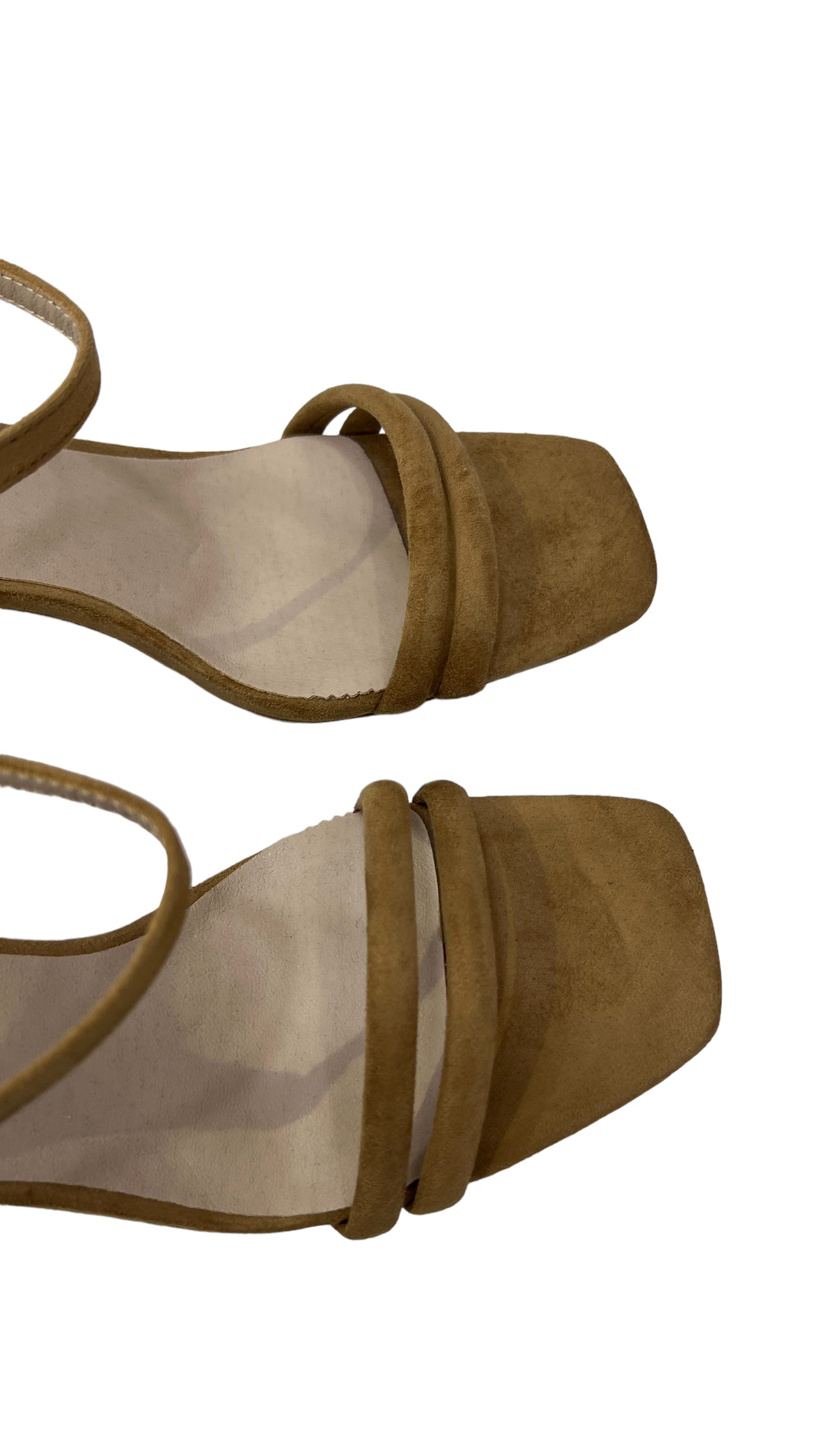 ABOUT YOU BROWN SUEDE BLOCK HEEL SANDAL