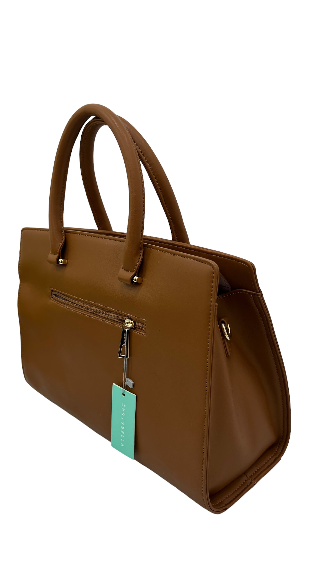 CHRISBELLA TAN LARGE DOUBLE HANDLE STRUCTURED BAG