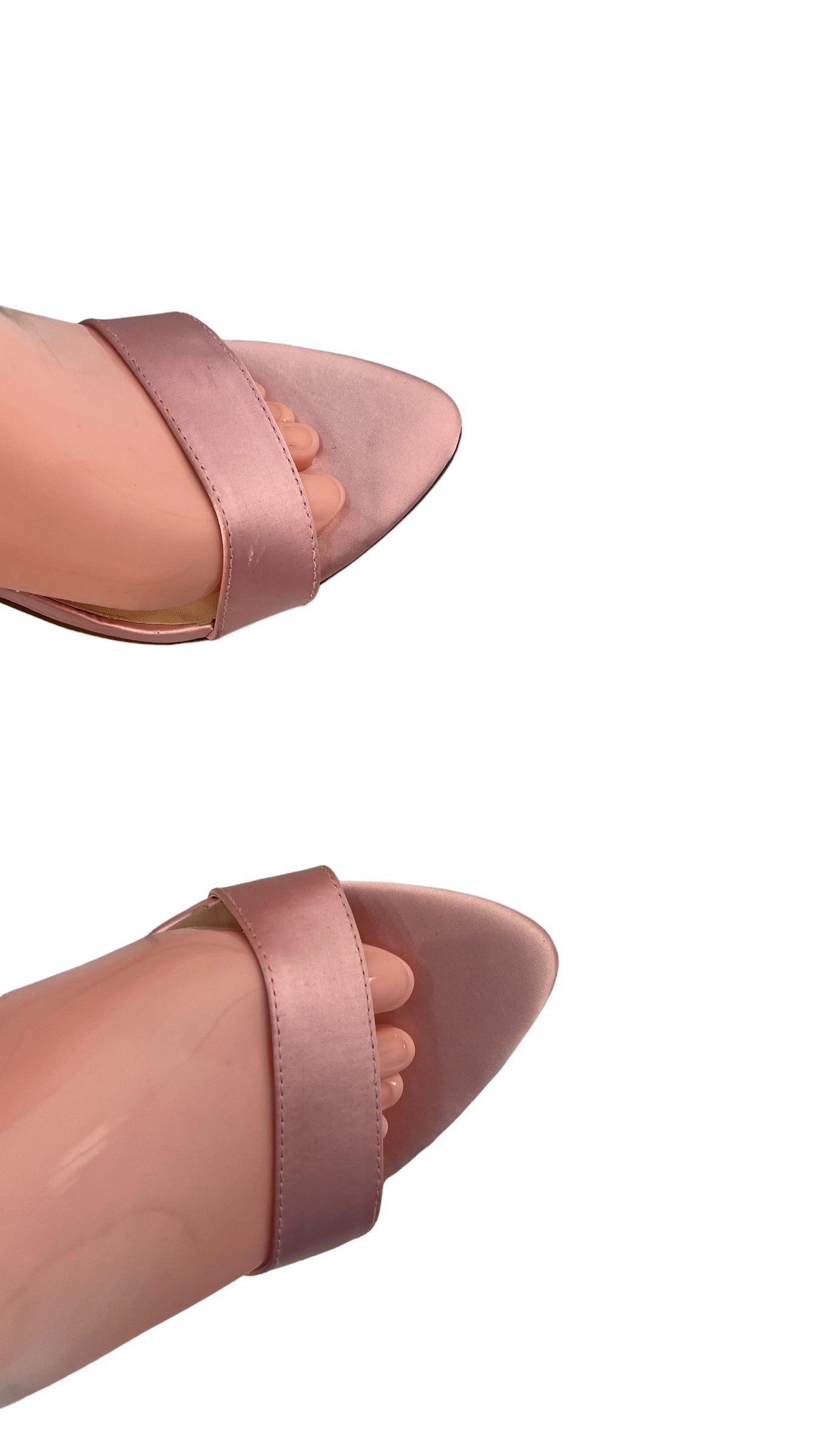 OASIS PINK SATIN EMBELLISHED BUCKLE SANDAL