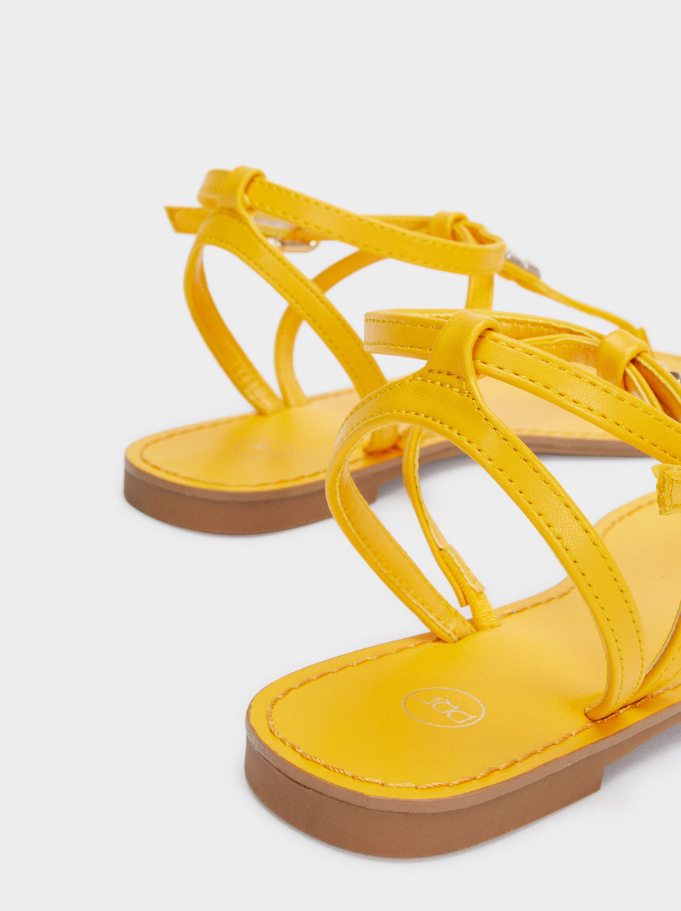 PARFOIS STUD DETAIL SANDAL IN YELLOW