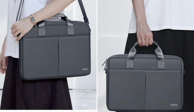 MELCOU GREY 16' WATER RESISTANT LAPTOP BAG