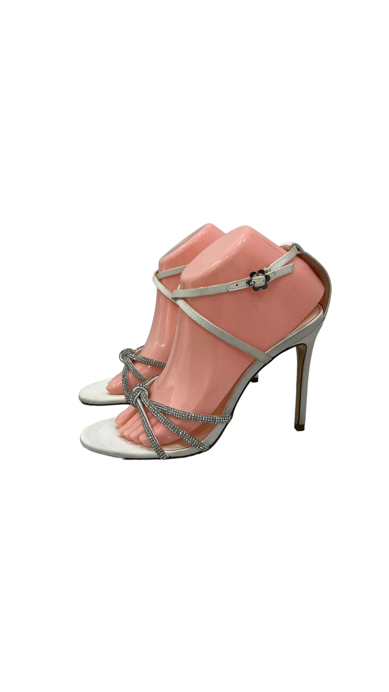 TEXTO IVORY KNOT DETAIL ANKLE STRAP SANDAL