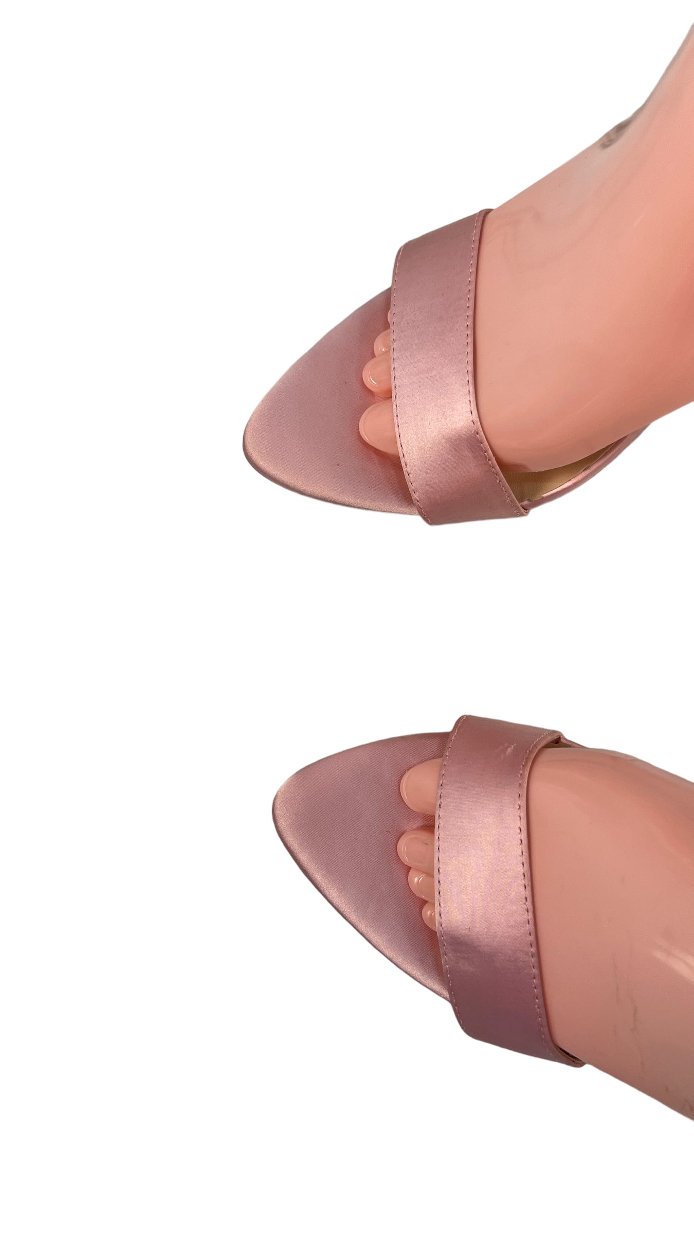 OASIS PINK SATIN EMBELLISHED BUCKLE SANDAL