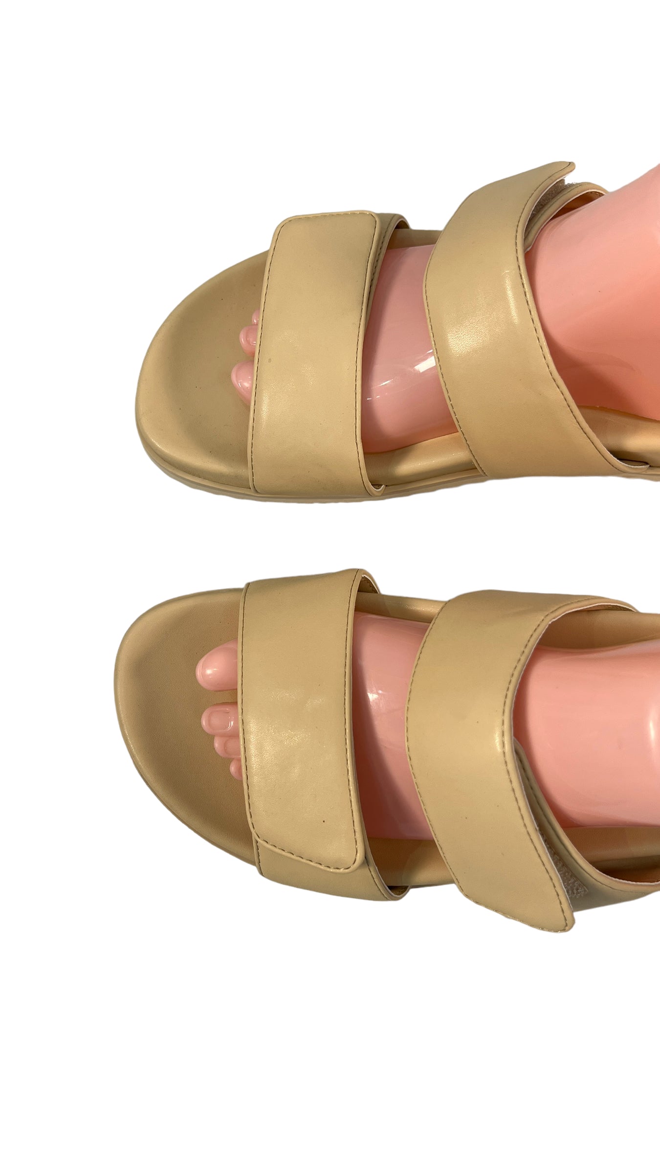 MY ROMIKA. MY CHOICE ECRU VELCRO SLIDE
