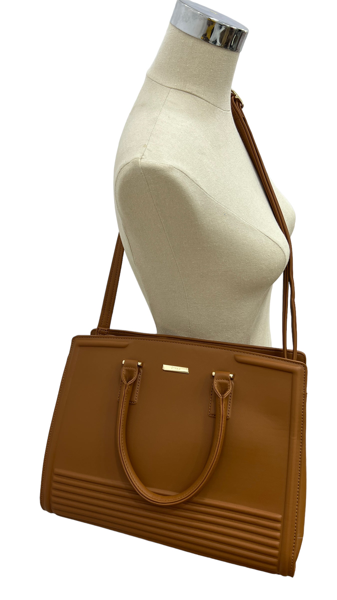 CHRISBELLA TAN LARGE DOUBLE HANDLE STRUCTURED BAG