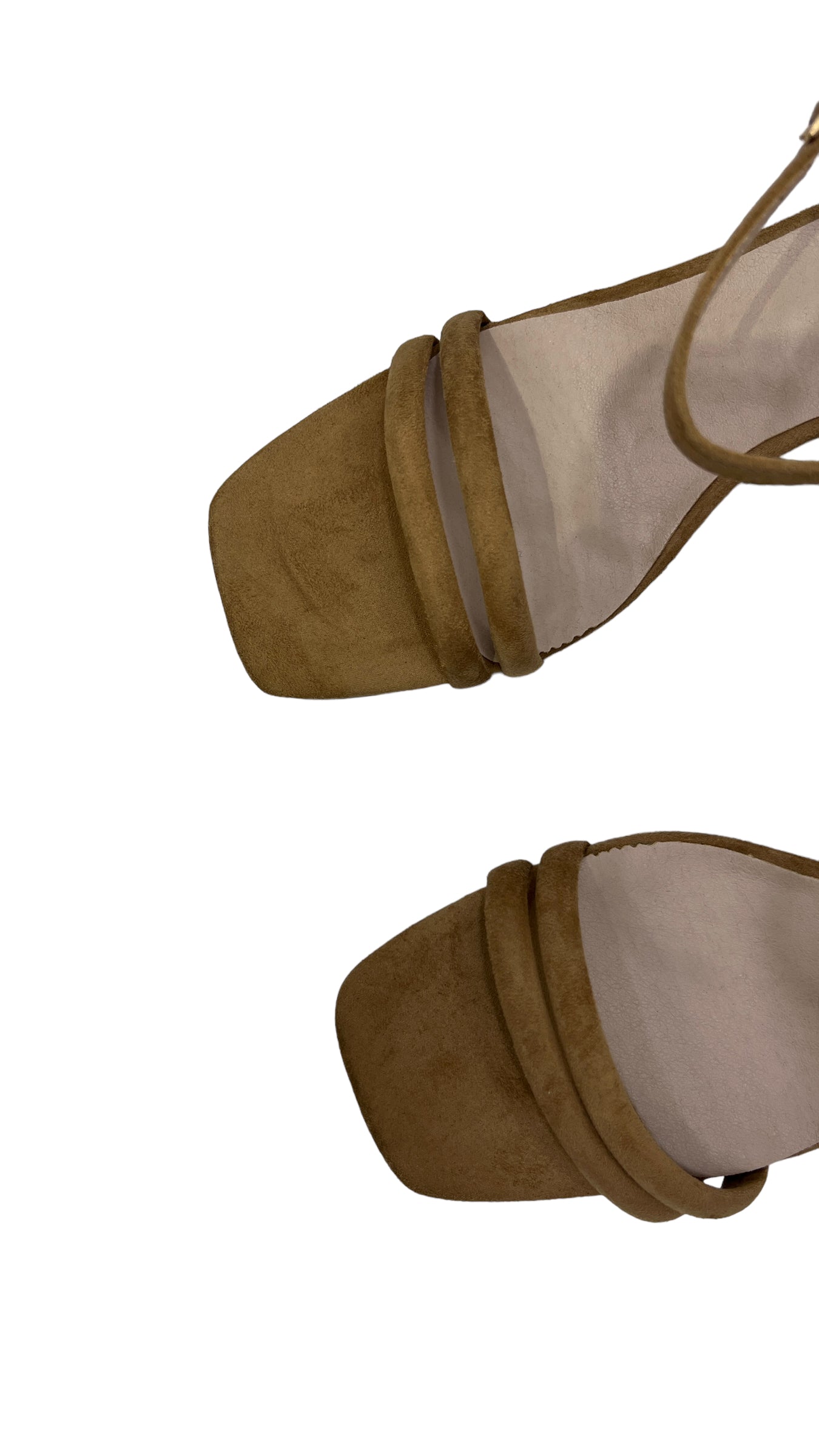 ABOUT YOU BROWN SUEDE BLOCK HEEL SANDAL