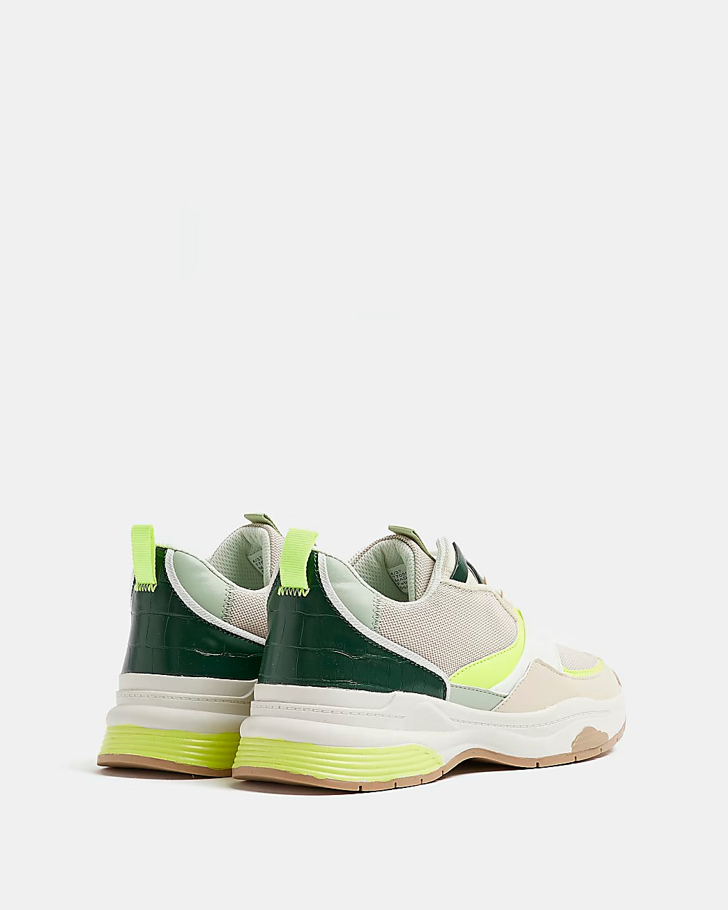 RIVER ISLAND BEIGE CHUNKY PANELLED TRAINERS