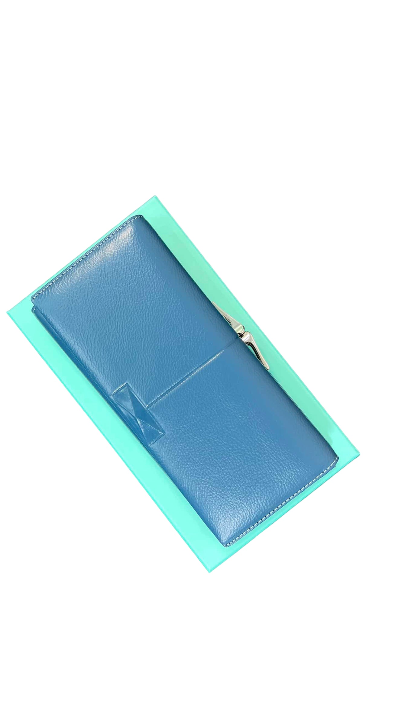 CHRISBELLA BLUE MAGNETIC FLAP WALLET