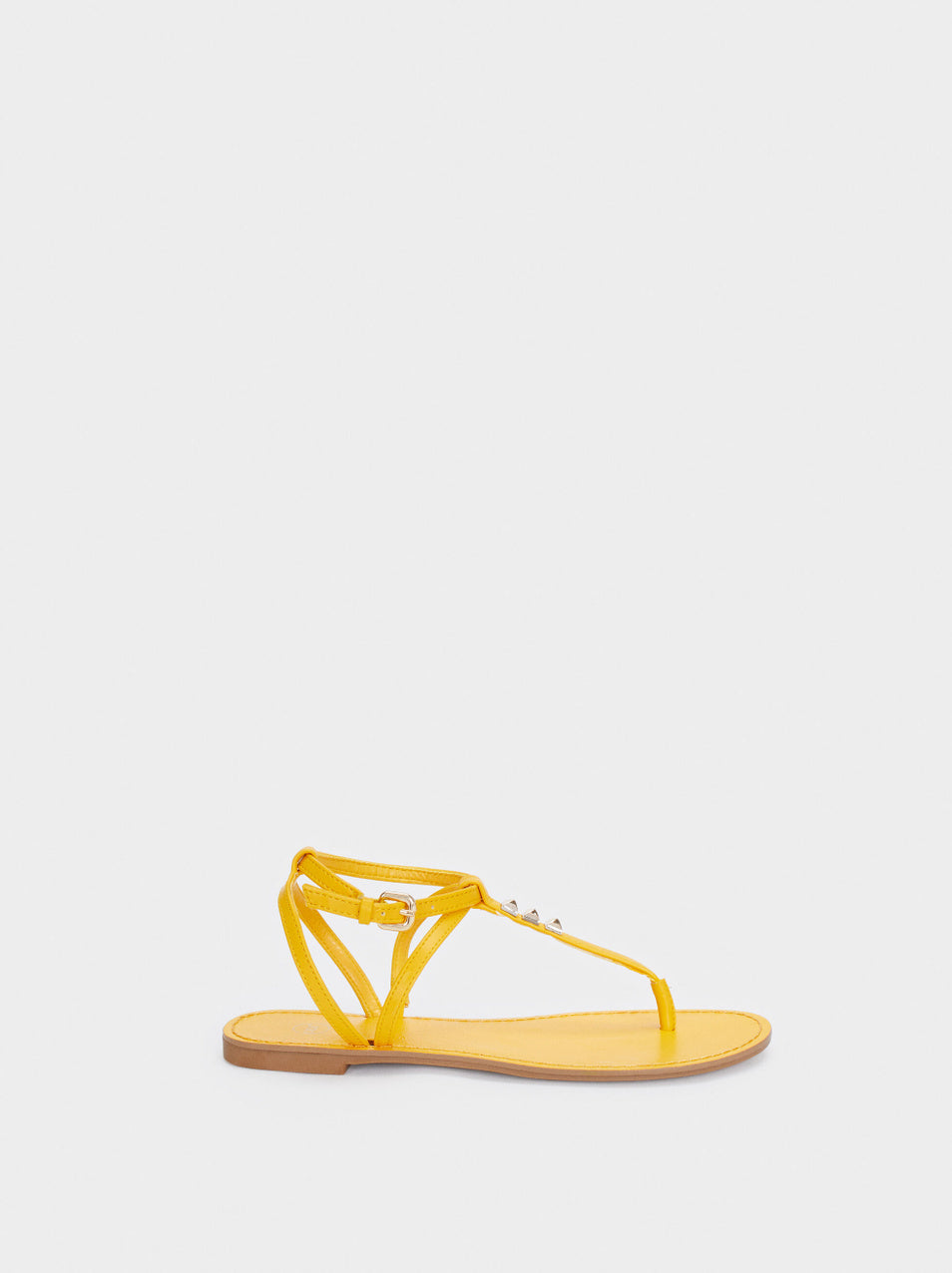 PARFOIS STUD DETAIL SANDAL IN YELLOW