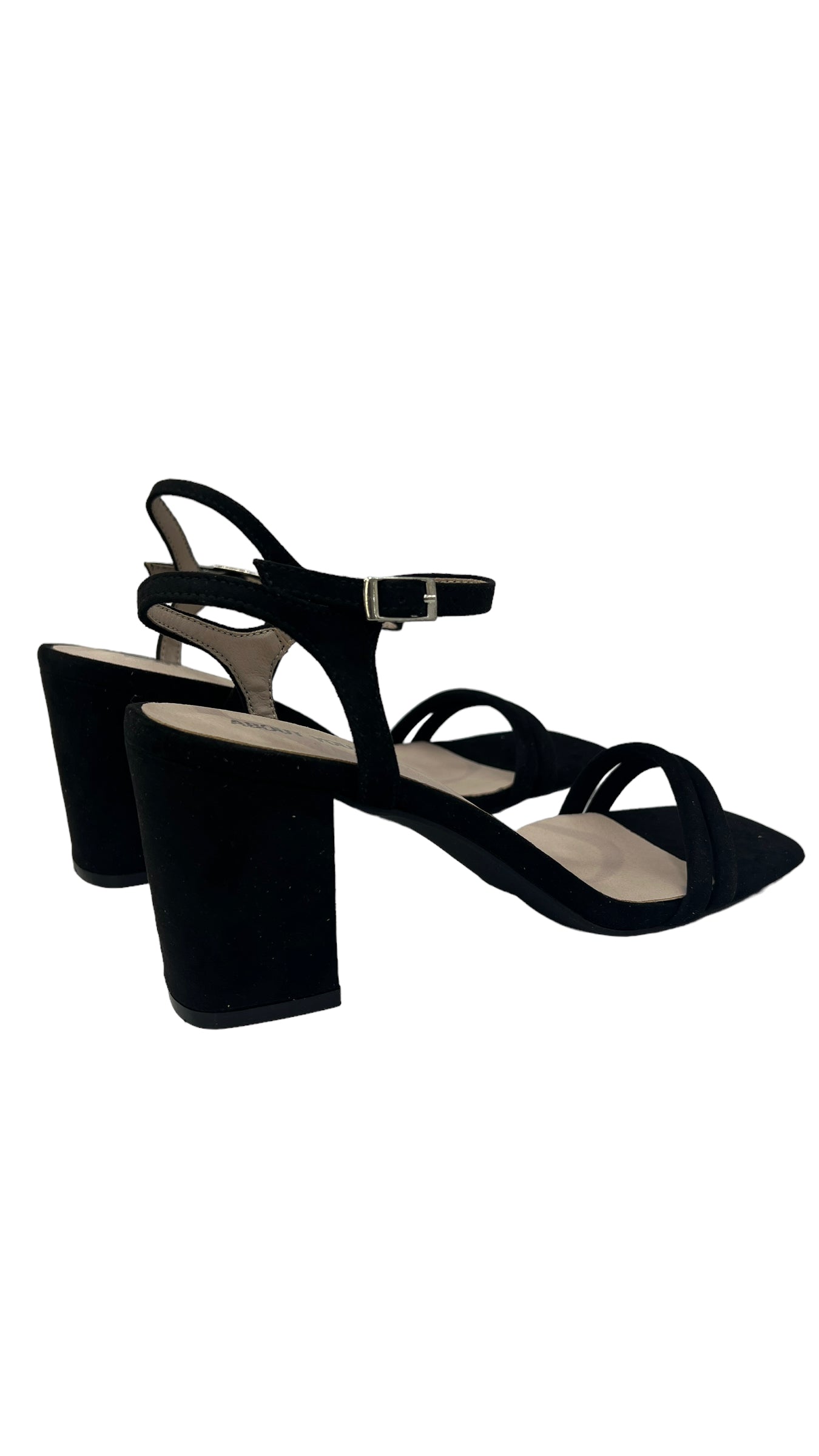 ABOUT YOU BLACK SUEDE BLOCK HEEL SANDAL