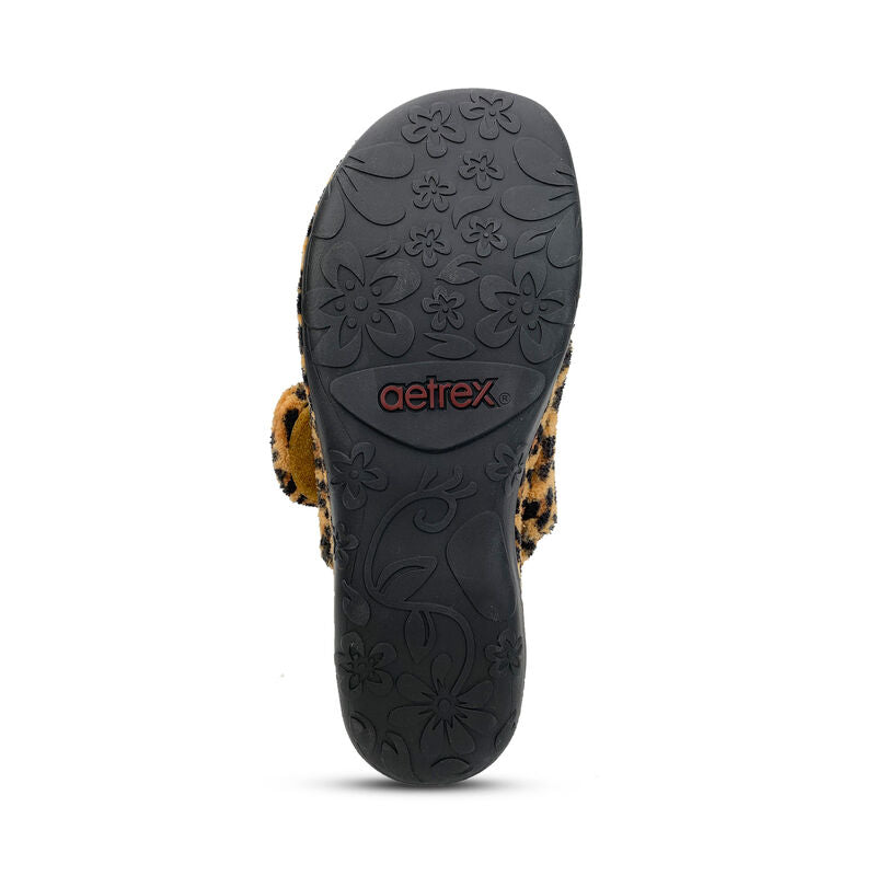 AETREX ANIMAL PRINT VELCRO CLOSURE MULE