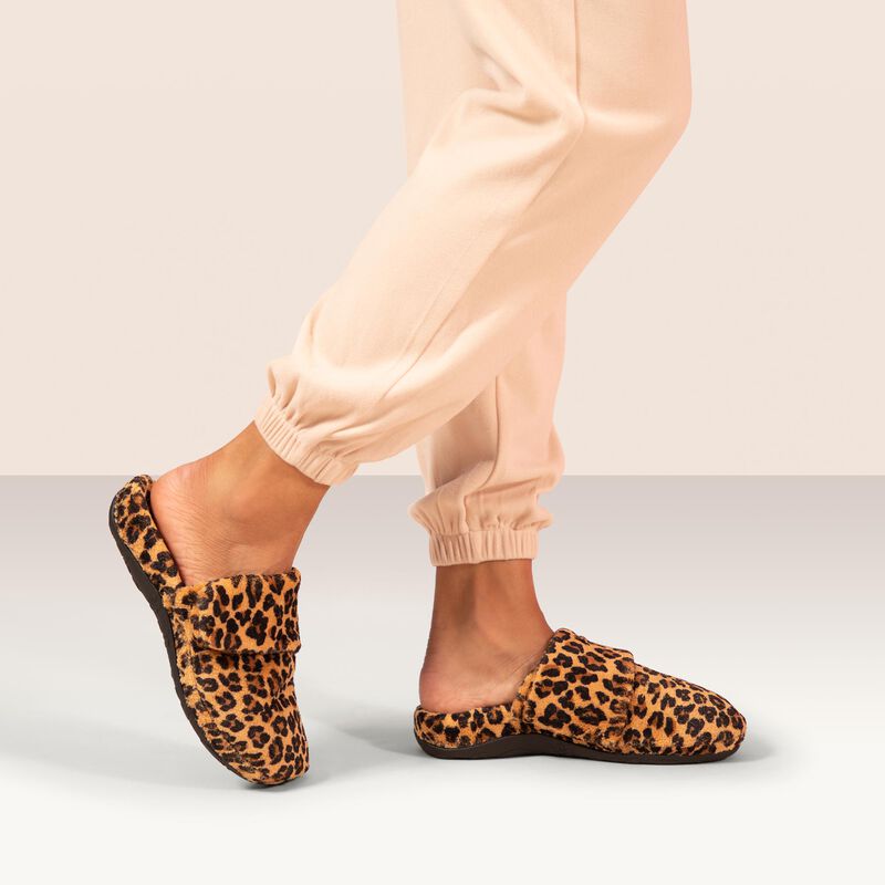 AETREX ANIMAL PRINT VELCRO CLOSURE MULE