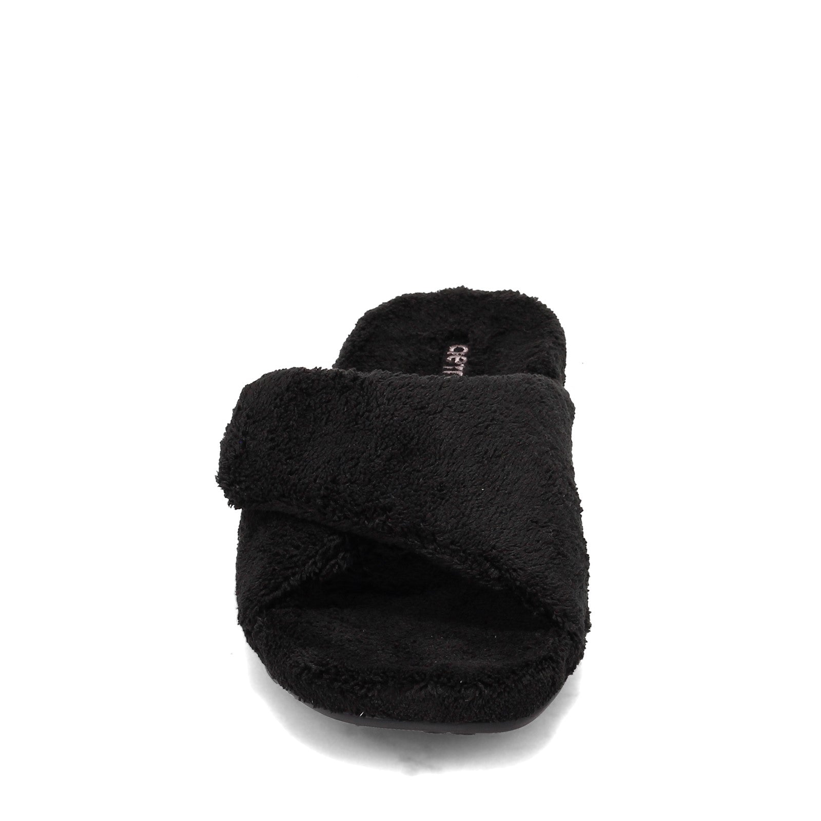 AETREX BLACK FUR SLIDES