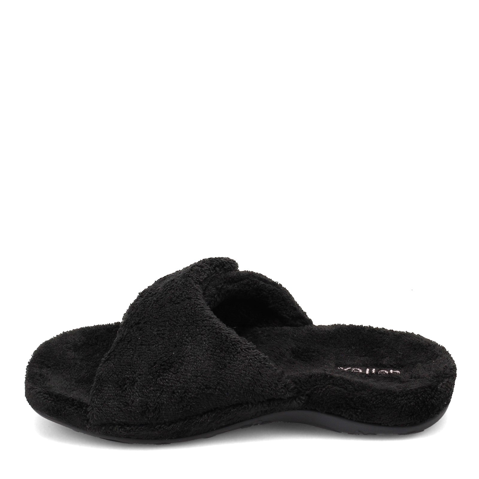 AETREX BLACK FUR SLIDES