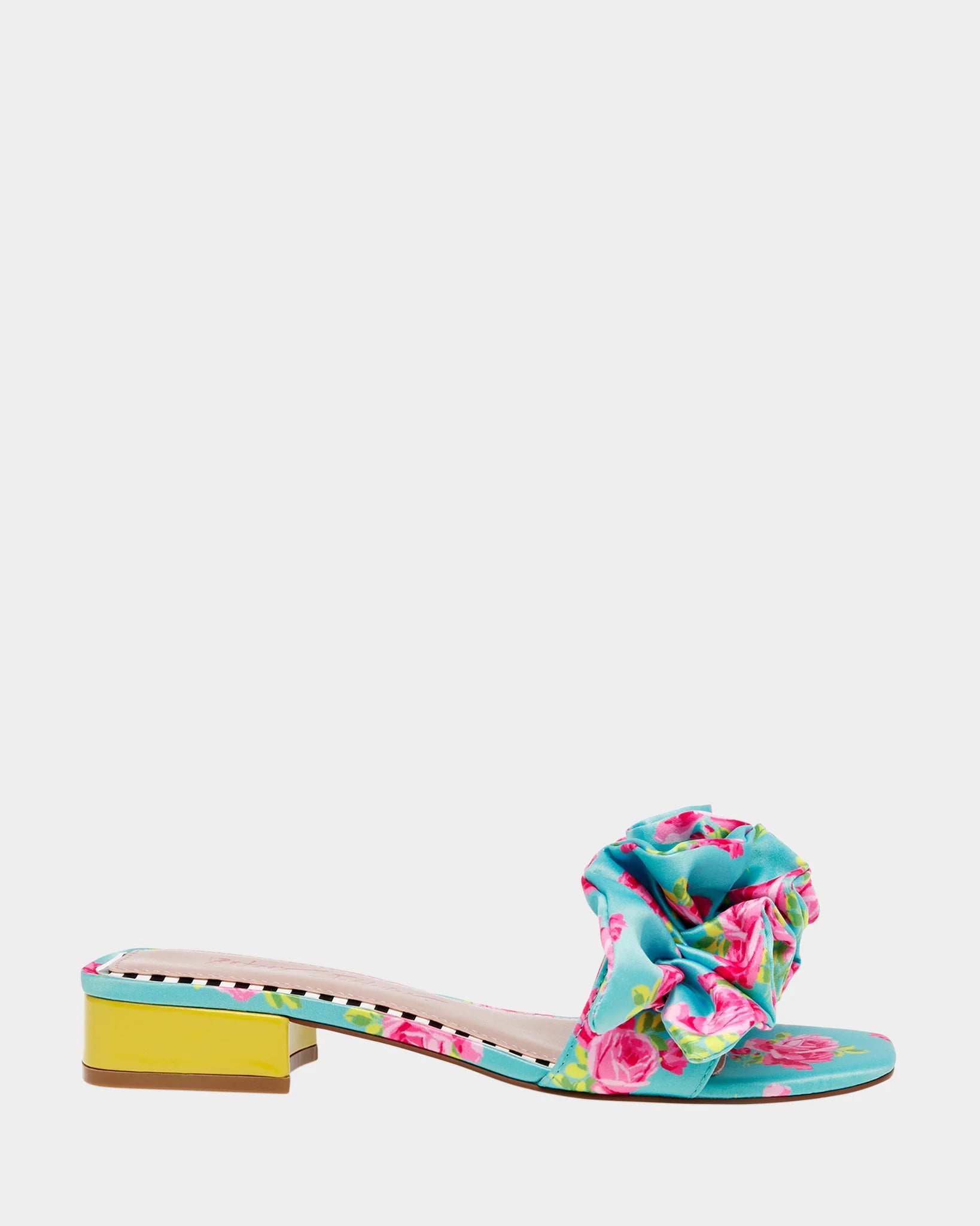 BETSEY JOHNSON BLUE FLORAL SLIPPERS
