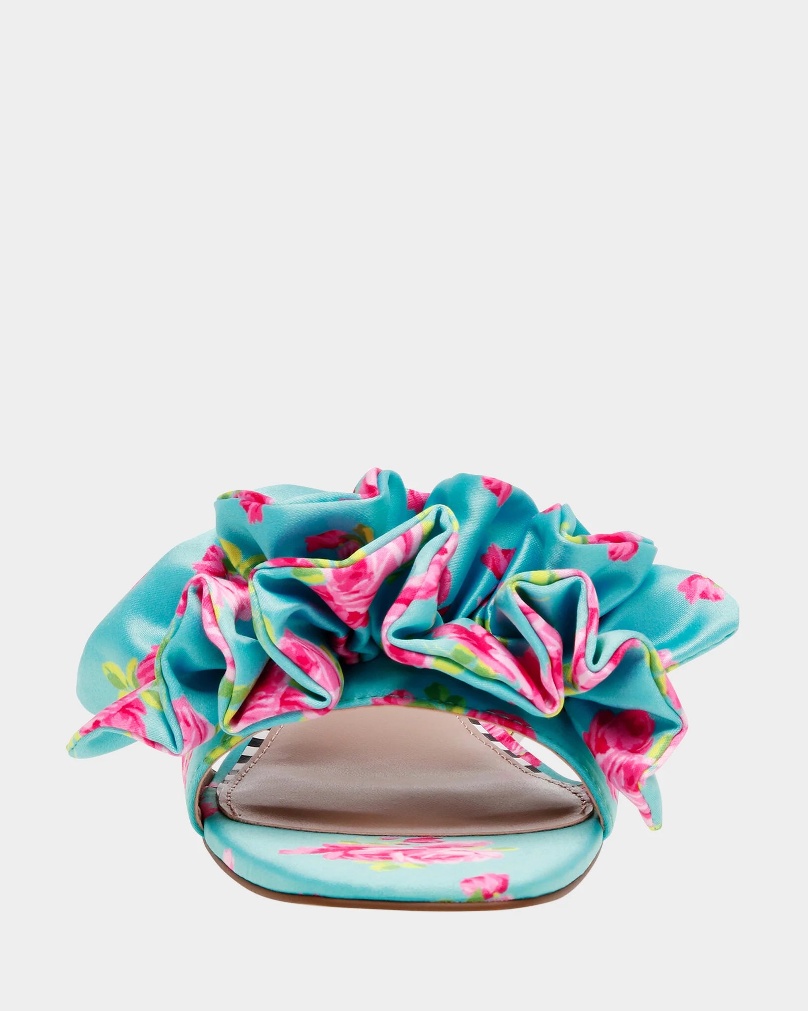 BETSEY JOHNSON BLUE FLORAL SLIPPERS