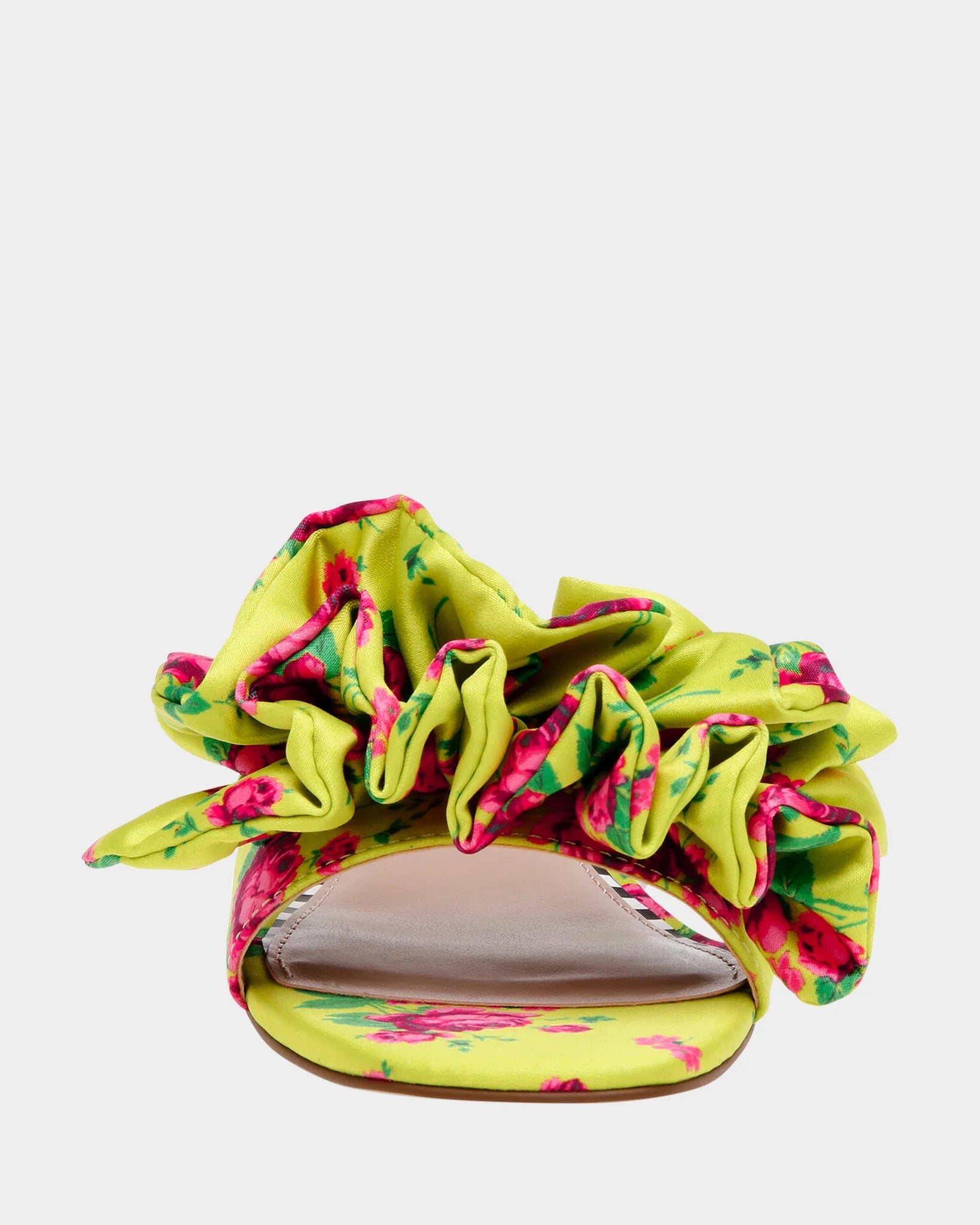 BETSEY JOHNSON CITRON FLORAL SLIPPERS
